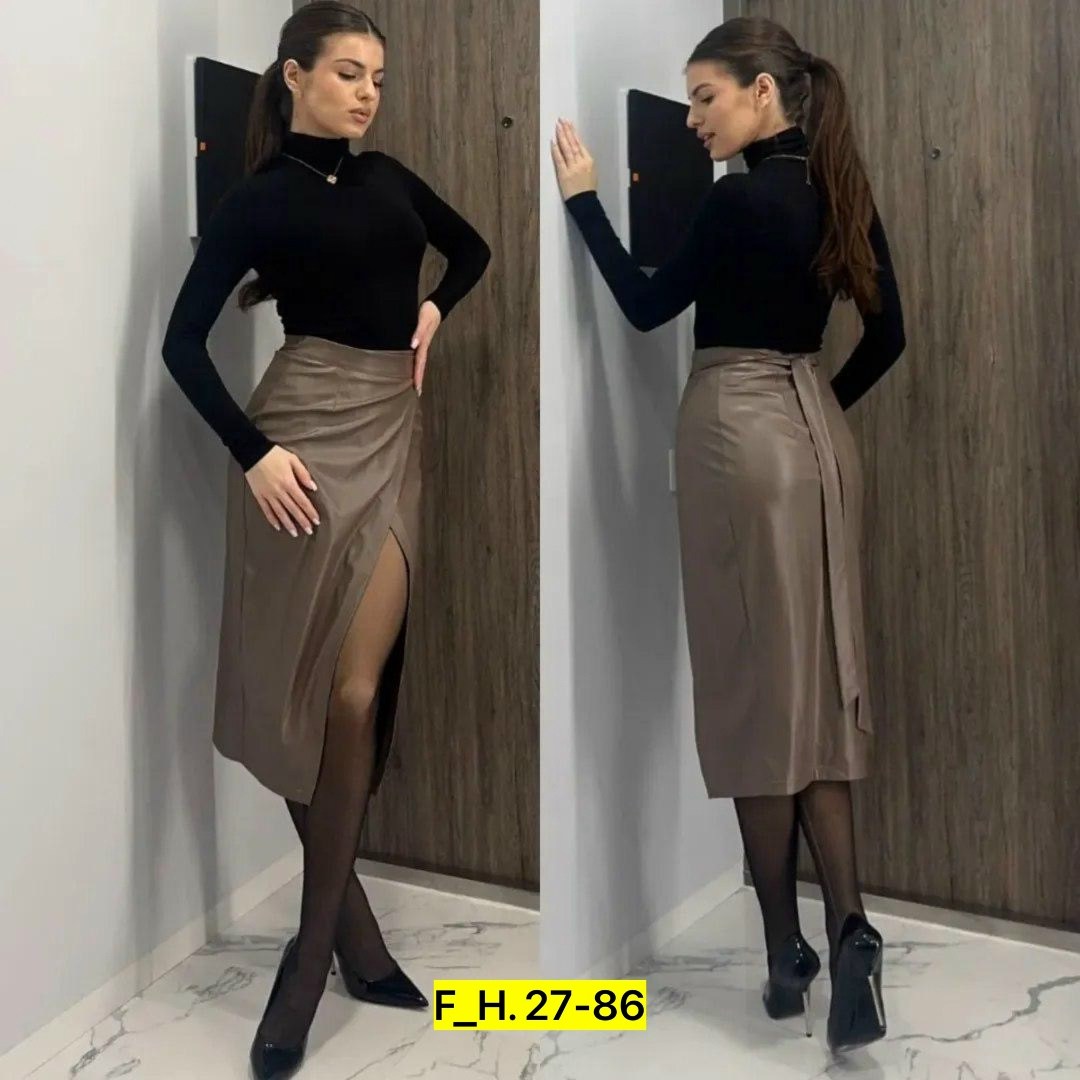 юбка из экокожи,кожаная юбка,юбка женская из экокожи,кожаная юбка с разрезом,юбка кожаная женская