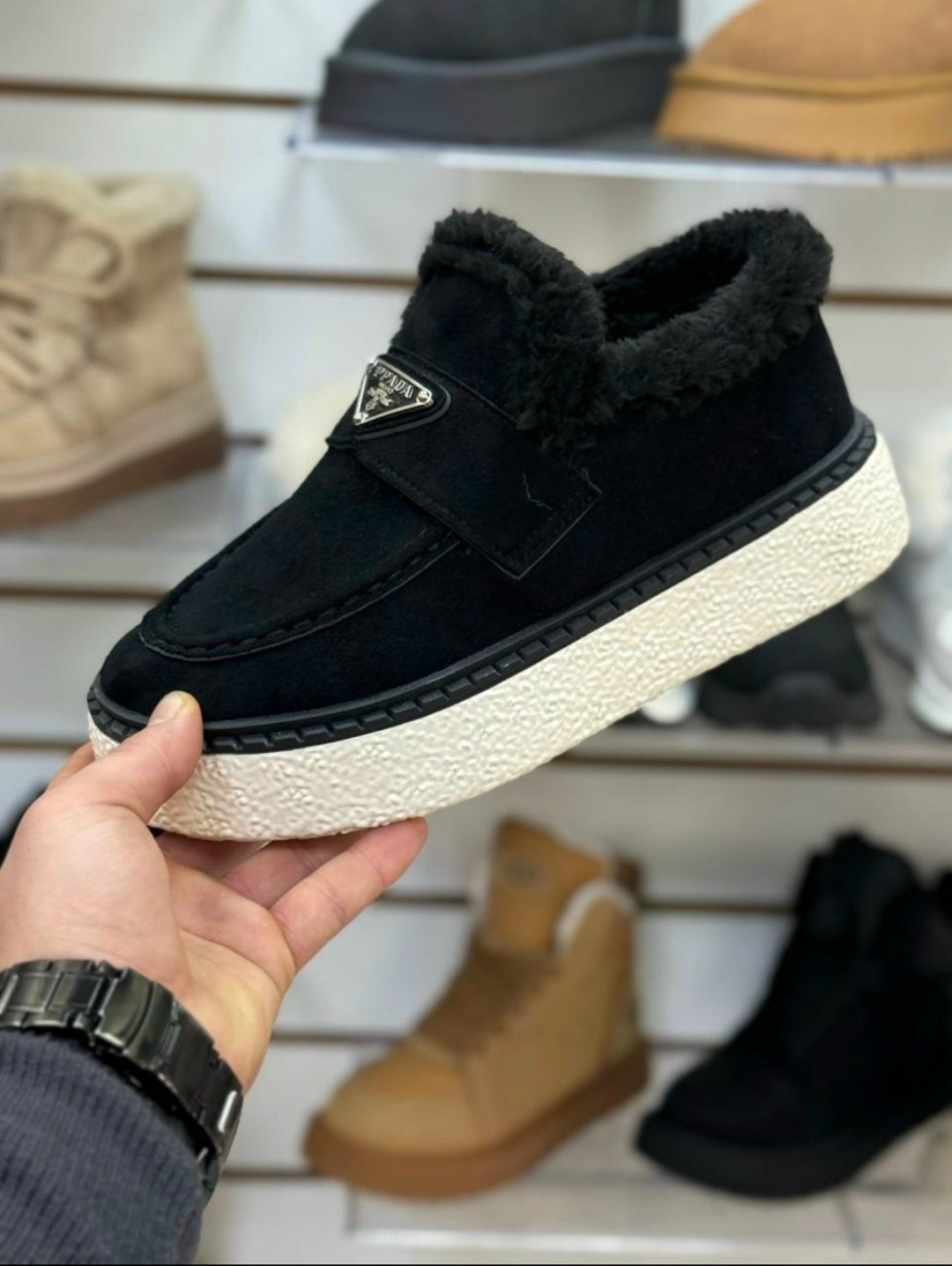 ,женская ,лоферы с мехам, женская зимняя,лоферы зимние женские