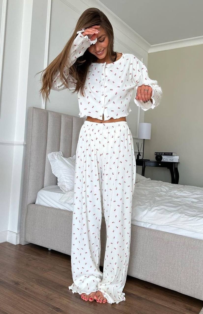 женская пижама,женские пижамные комплекты,пижама с цветочным принтом,пижама одежда для сна,трикотажная пижама