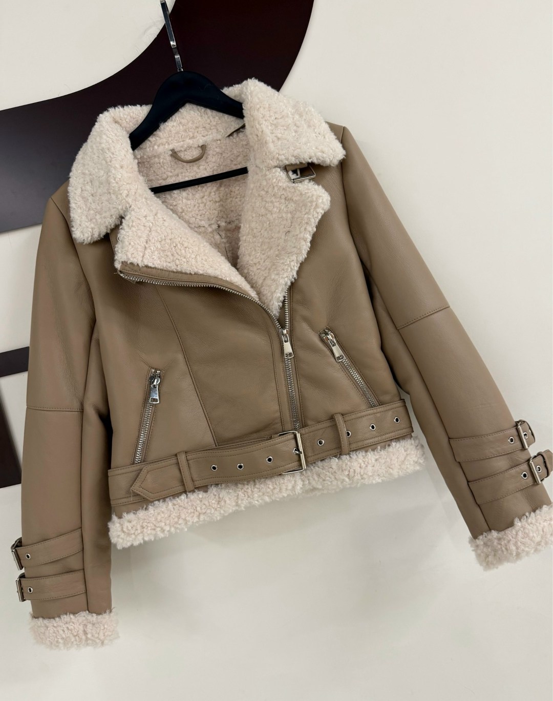 дубленка авиатор,женская дубленка,зимние куртки,укороченная дубленка,стильная дубленка