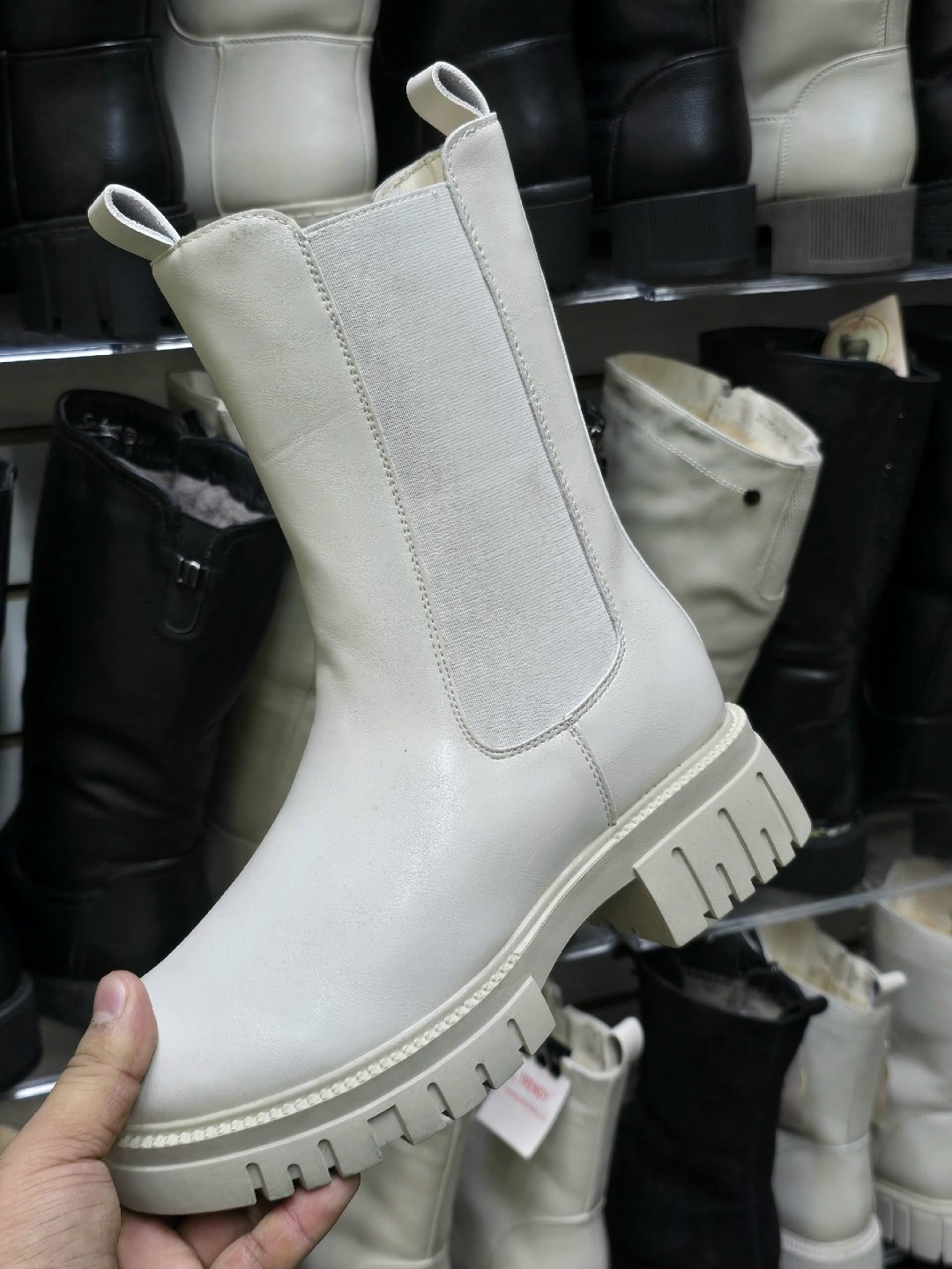 ,ботинки челси женские бежевые,женские ботинки,женская , женская зимняя