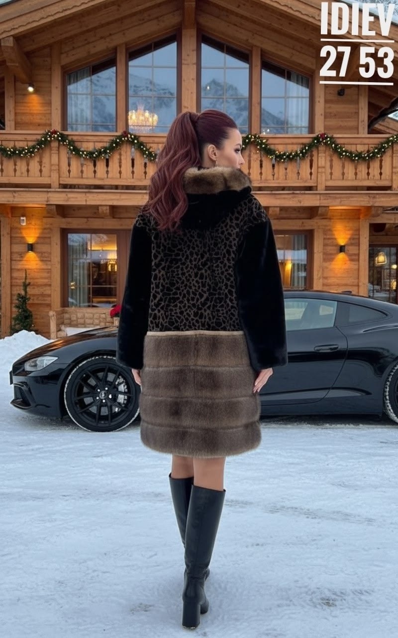 комбинированная шуба,шуба из мутона,шуба женская,женская дублёнка,дубленка больших размеров