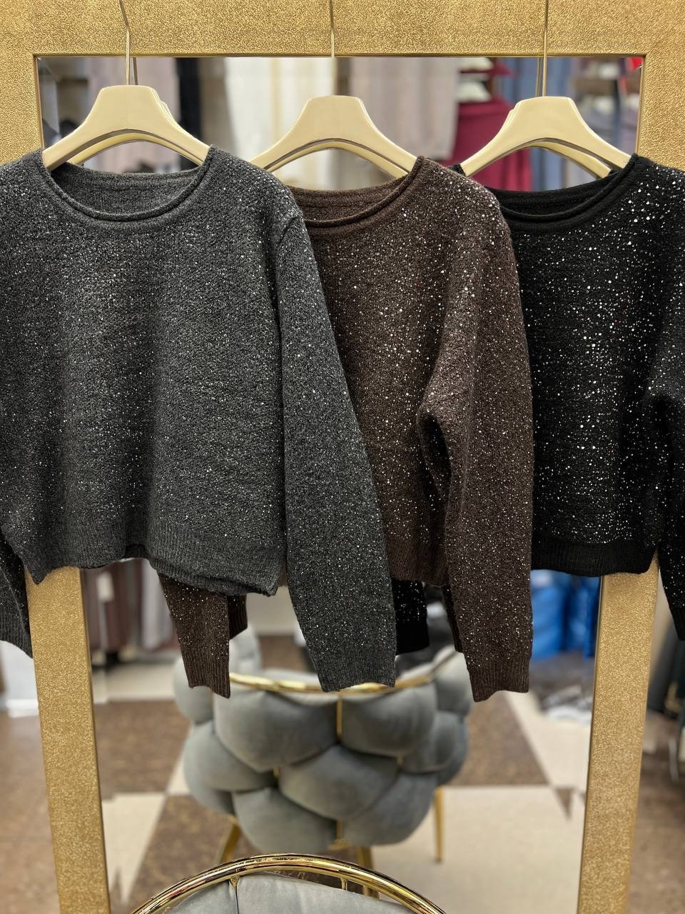 свитер с блестками,модные свитера,свитер с пайетками,джемпер с пайетками,кофта с люрексом