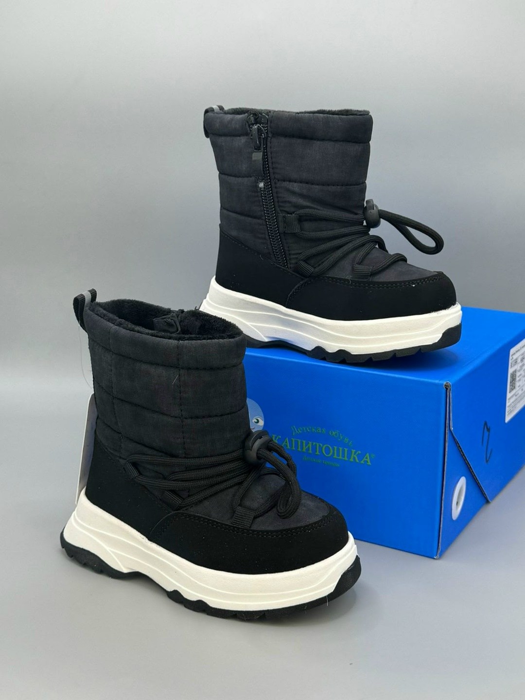 детские зимние дутики,,детские дутики,missouri сапоги луноходы черные,дутики