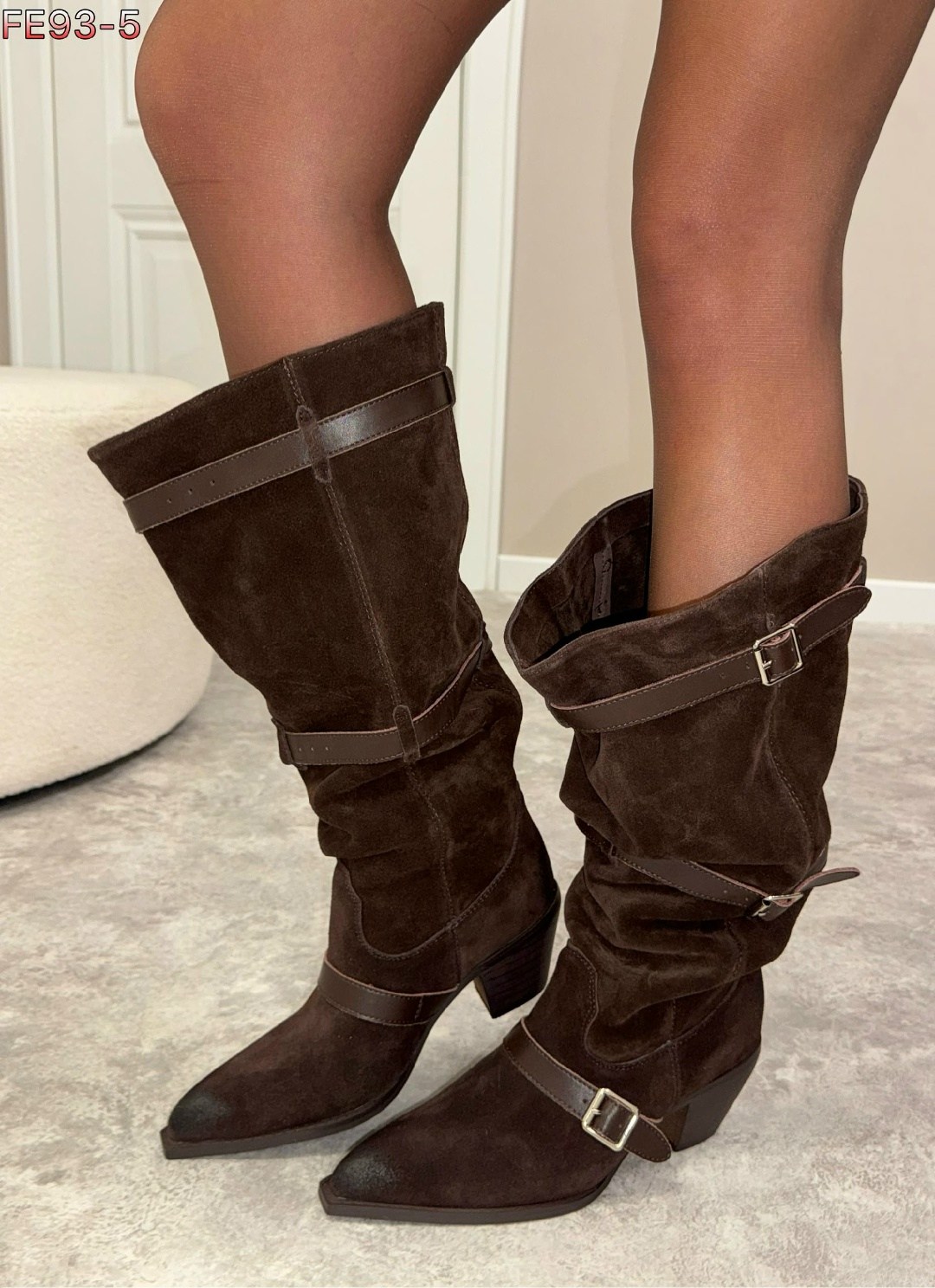 сапоги модные,замшевые сапоги,женские сапоги,коричневые сапоги,ковбойские сапоги