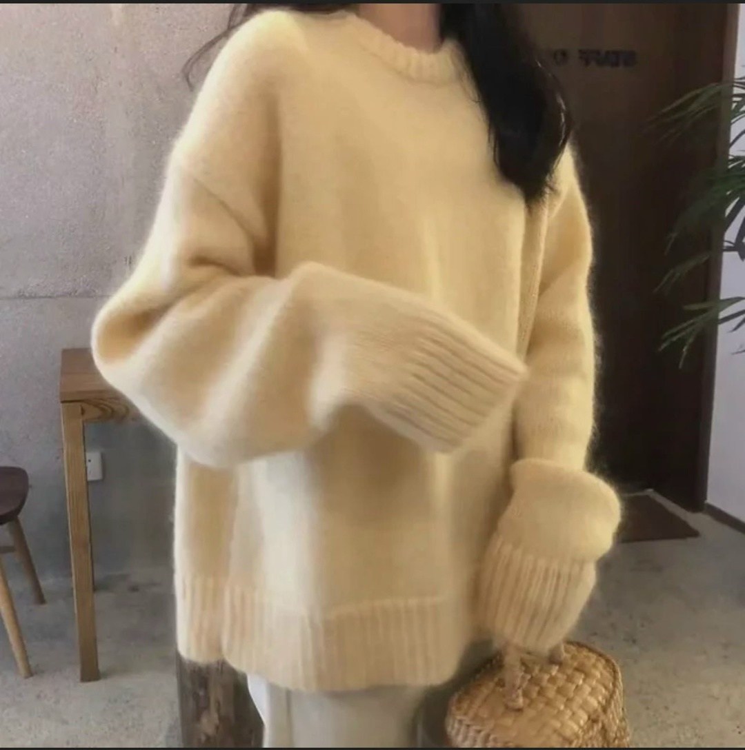 свитер оверсайз зимний,вязаный свитер оверсайз,свитер в корейском стиле,свободный свитер,мохеровый свитер оверсайз