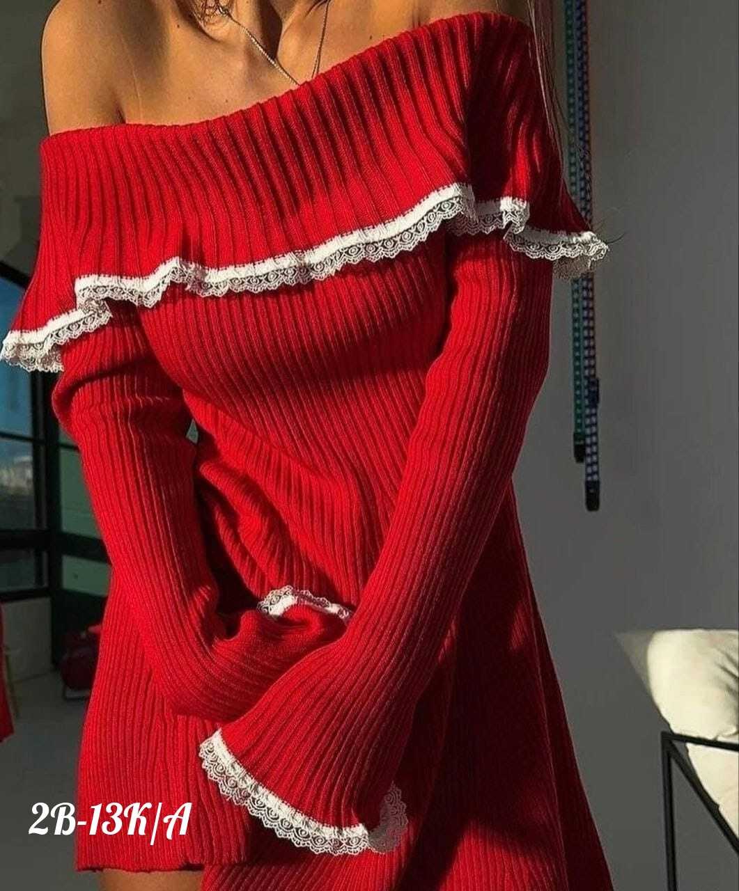 трикотажное платье с открытыми плечами,платье вязаное женское,платье вязаное,платье вязаное мини,платье со свитером