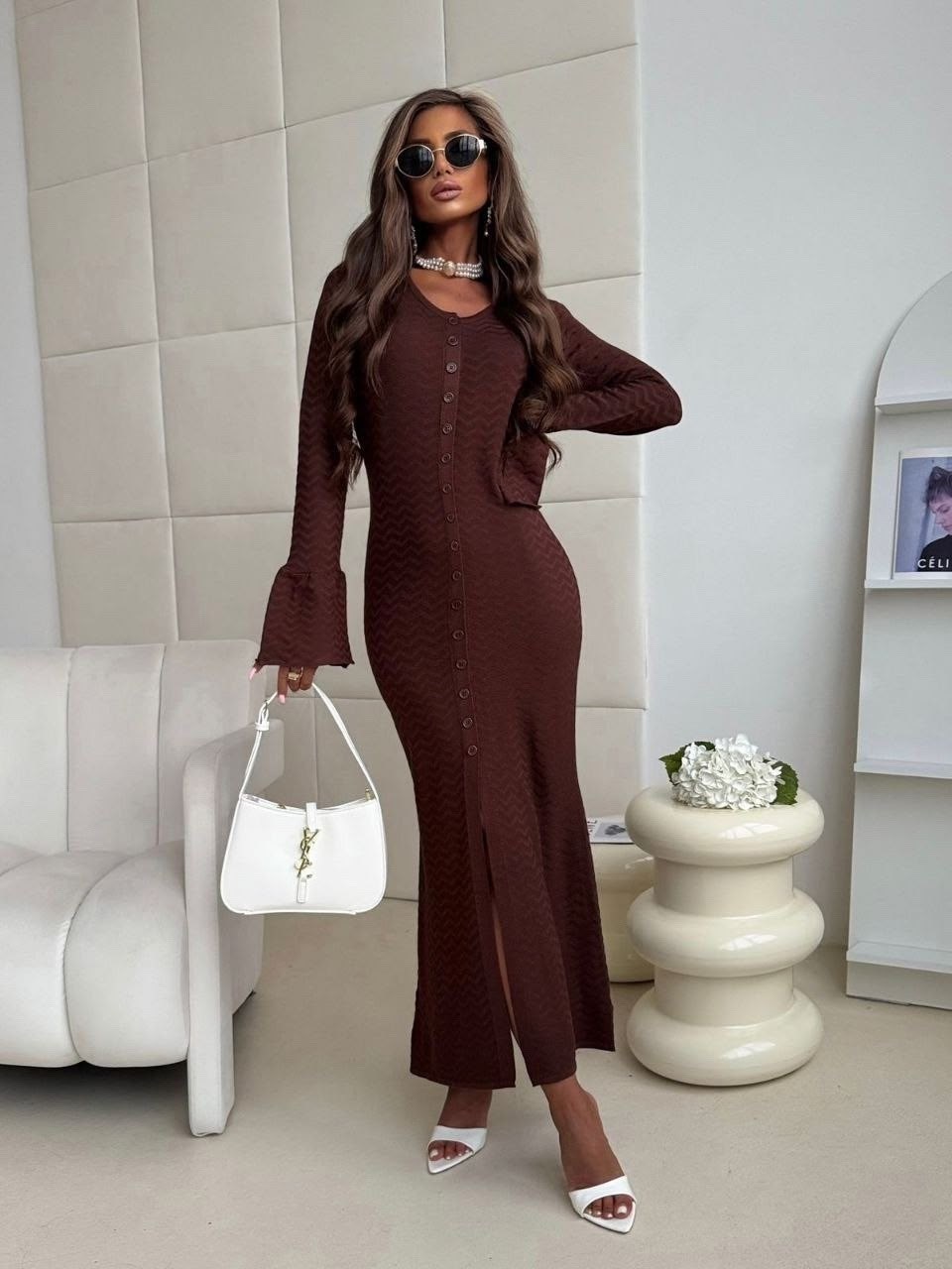 трикотажное платье,элегантное платье,длинное платье,женские длинные платья,вязаное платье