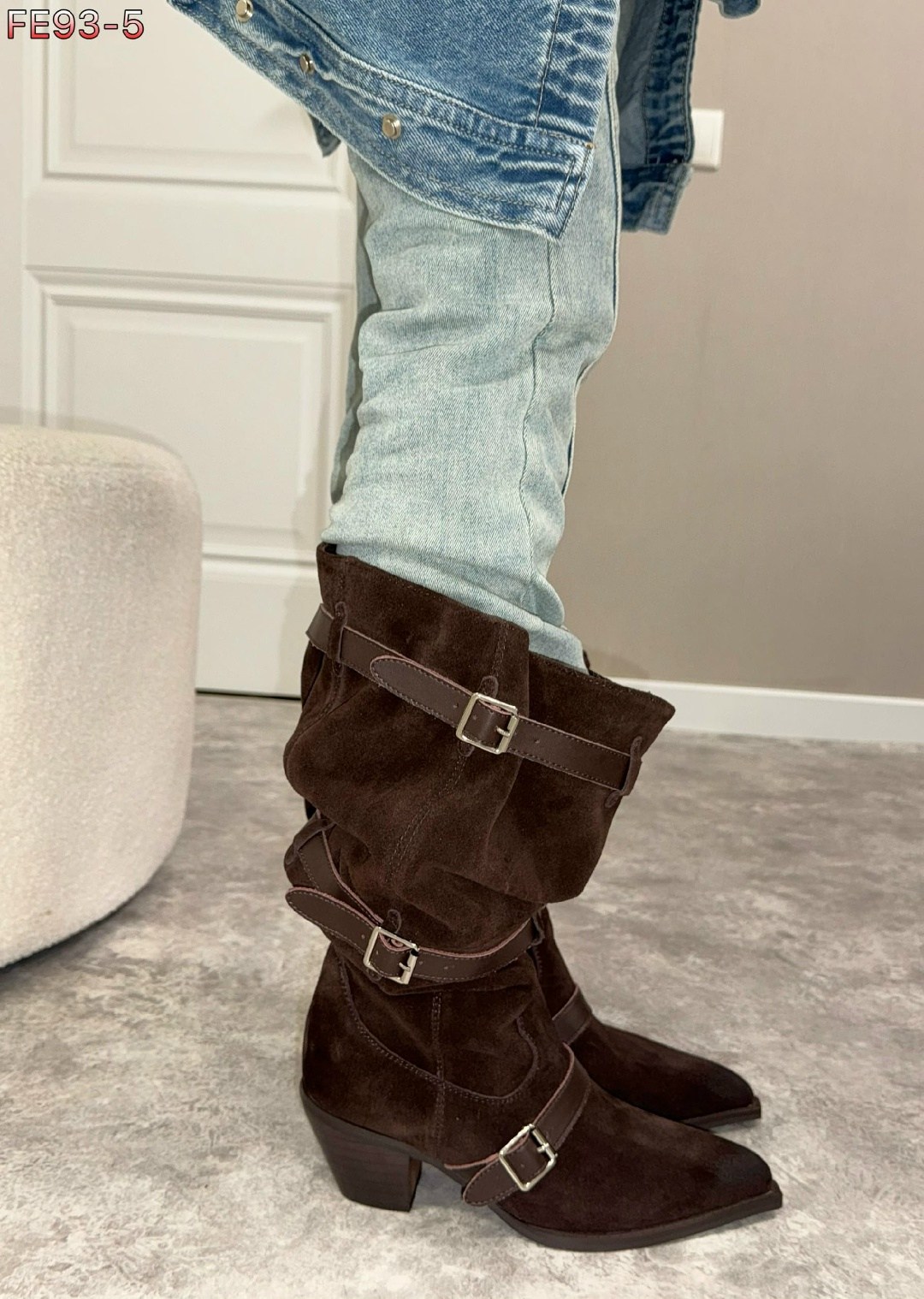 сапоги модные,замшевые сапоги,женские сапоги,коричневые сапоги,ковбойские сапоги