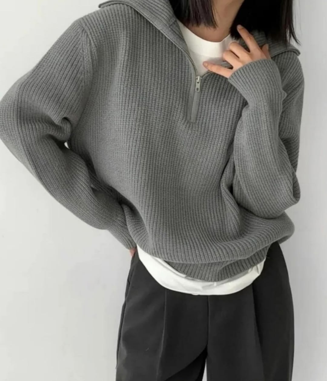 стильный свитер,свитер вязаный на молнии,кофта женская,джемпер на молнии вязаный,джемпер на молнии