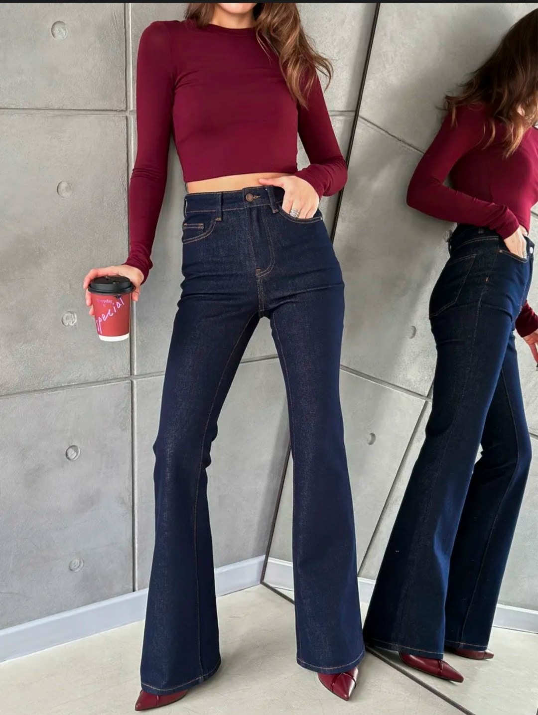 джинсы женские клеш,женские джинсы клеш с высокой посадкой,женские джинсы,джинсы клеш с высокой посадкой,джинсы клеш для женщин