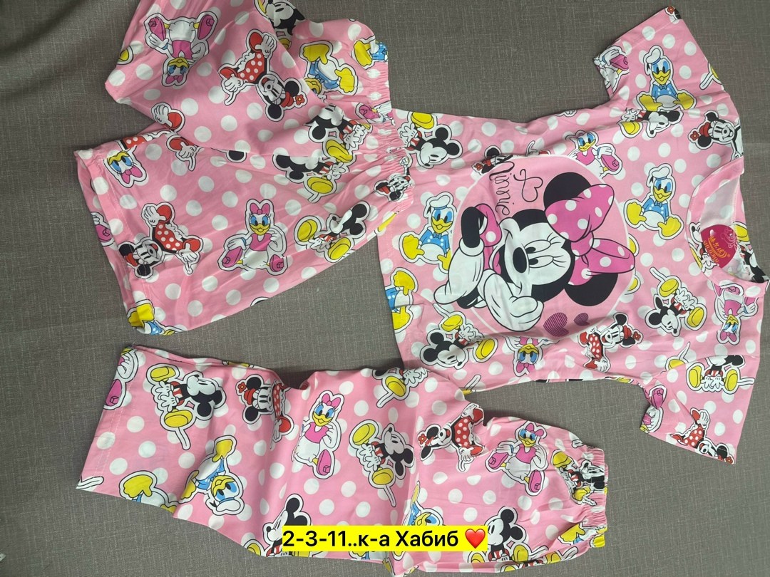 детские пижамные комплекты disney,детская пижама disney,пижамы для девочек,пижама для девочки комплект,пижамы детские