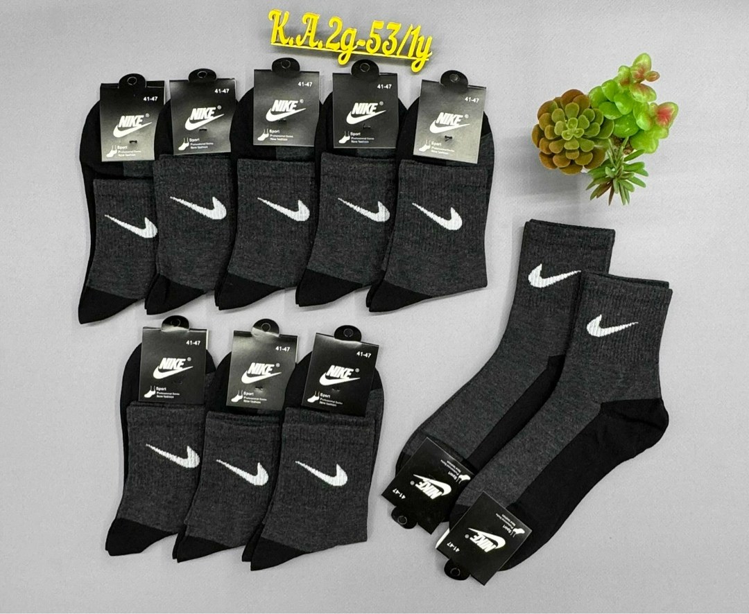 носки мужские 10 пар nike,мужские носки,носки найк 41-47,носки мужские спортивные,комплект носки мужские