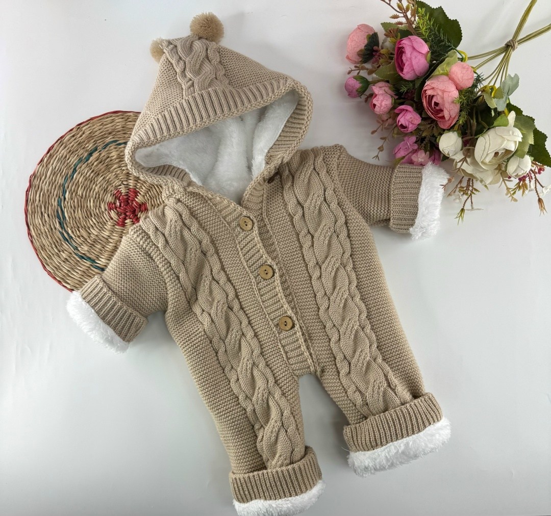 комбинезон вязаный для новорожденного,вязаные комбинезоны для новорожденных,комбинезон вязаный детский,вязаный комбинезон,вязаный комбинезон для новорожденных с капюшоном