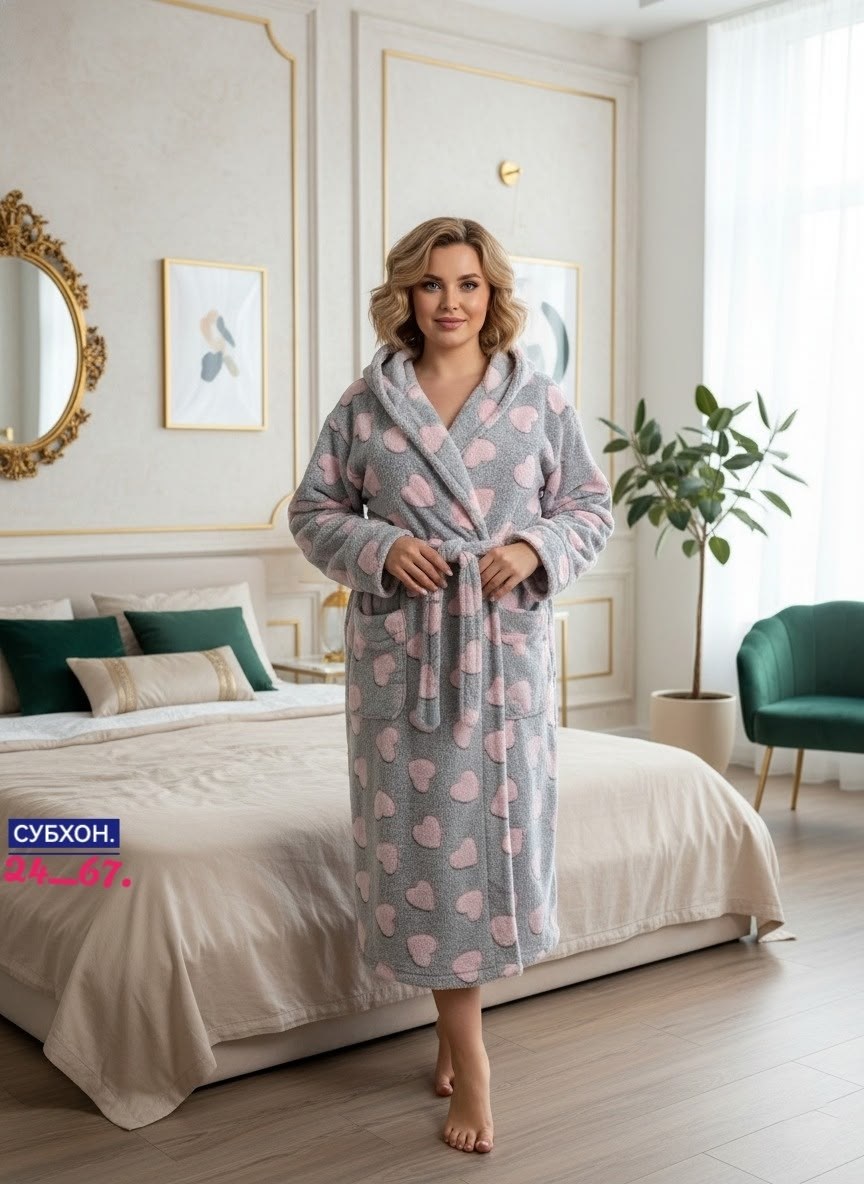 халат домашний женские,халат,халат женский домашний теплый с капюшоном,халат с капюшоном,халат велсофт
