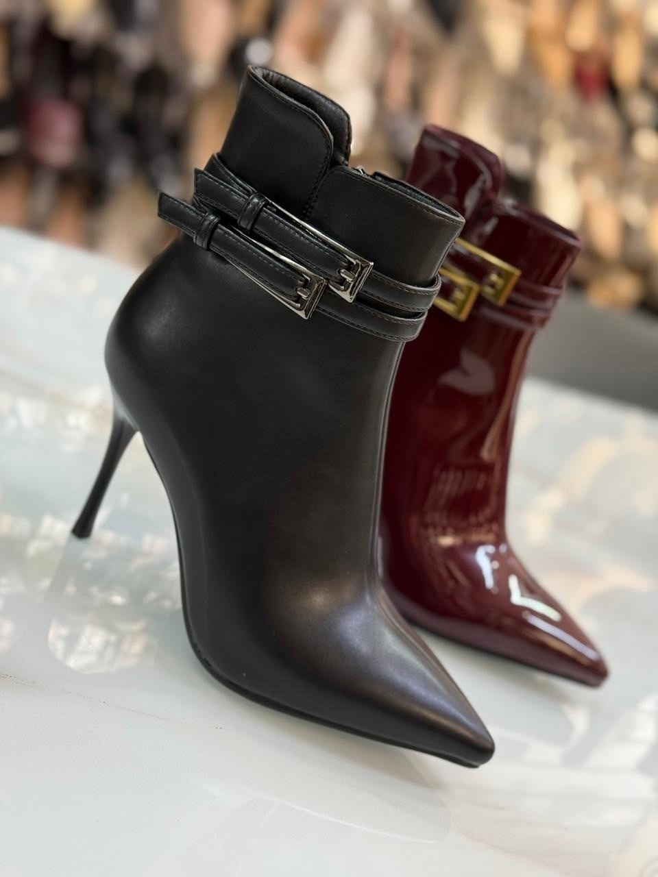 женские ботильоны,,модные ботильоны,женские ботильоны из лакированной кожи,стильные ботильоны