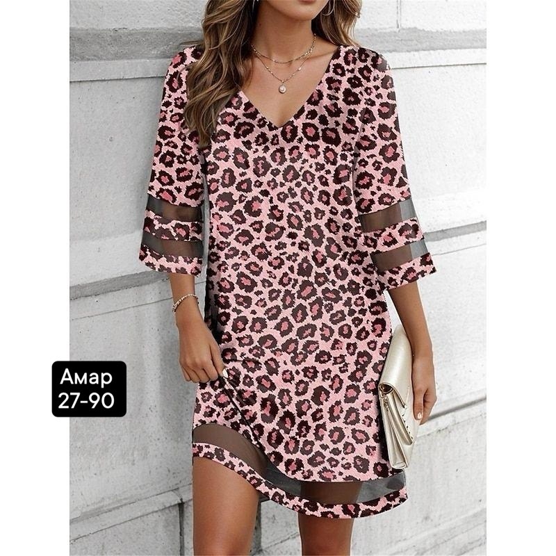 платье женский летний,платье с леопардовым принтом,платье туника,платье женское леопардовое,