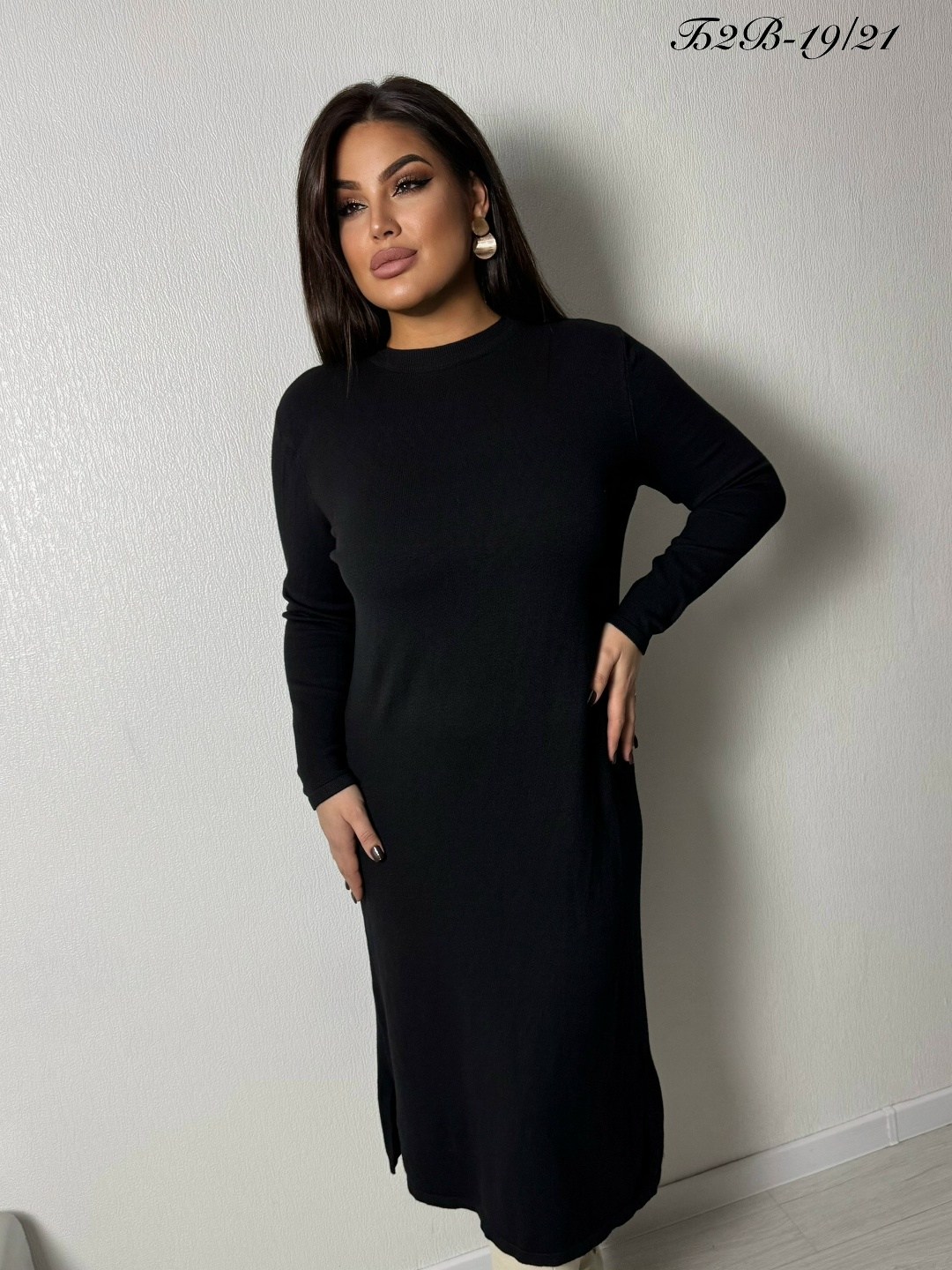 черное трикотажное платье,трикотажное платье,черное женское платье,трикотажное платье миди,вязаное платье