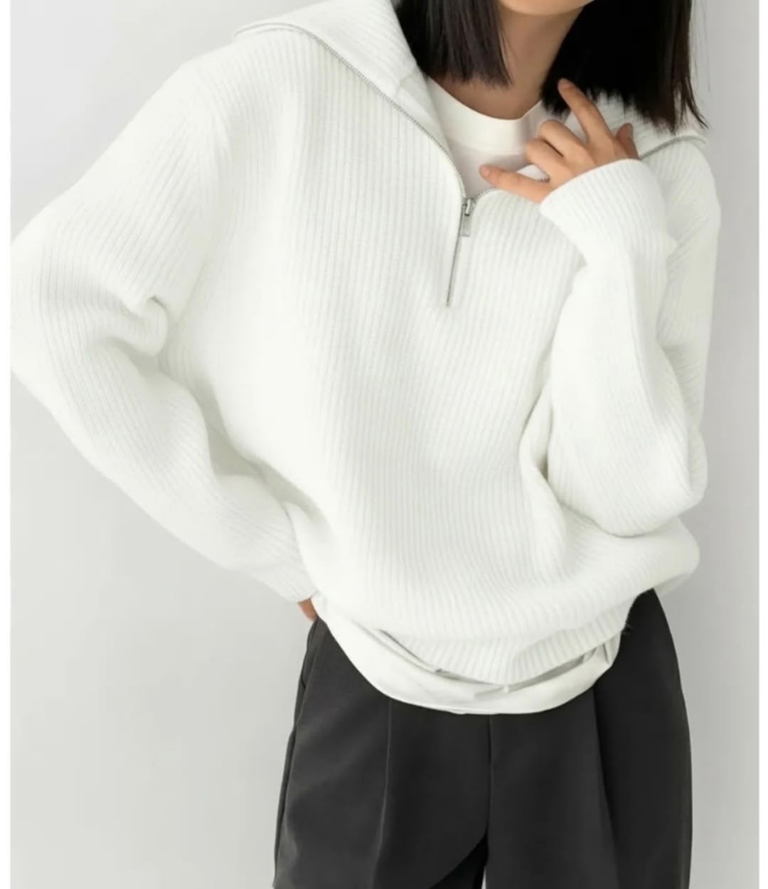 стильный свитер,свитер вязаный на молнии,кофта женская,джемпер на молнии вязаный,джемпер на молнии