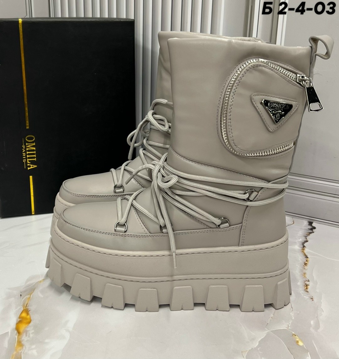 дутики prada,дутики прада женские,женские дутики,луноходы женские,зимняя  женская