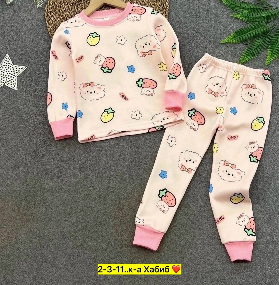 пижамы детские,пижама для девочек,пижама теплая,пижама детская,детская пижама для девочек