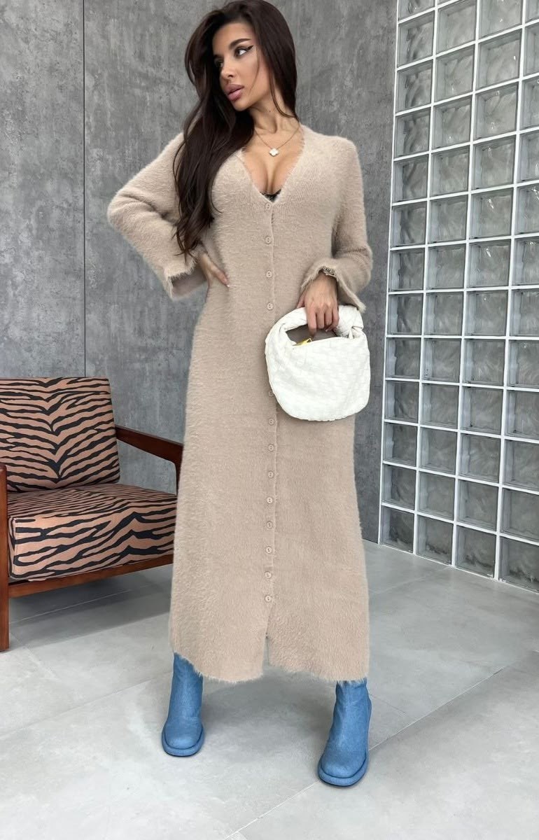 коричневый кардиган,кардиган удлиненный,шерстяное платье,вязаное платье,вязаные кардиганы