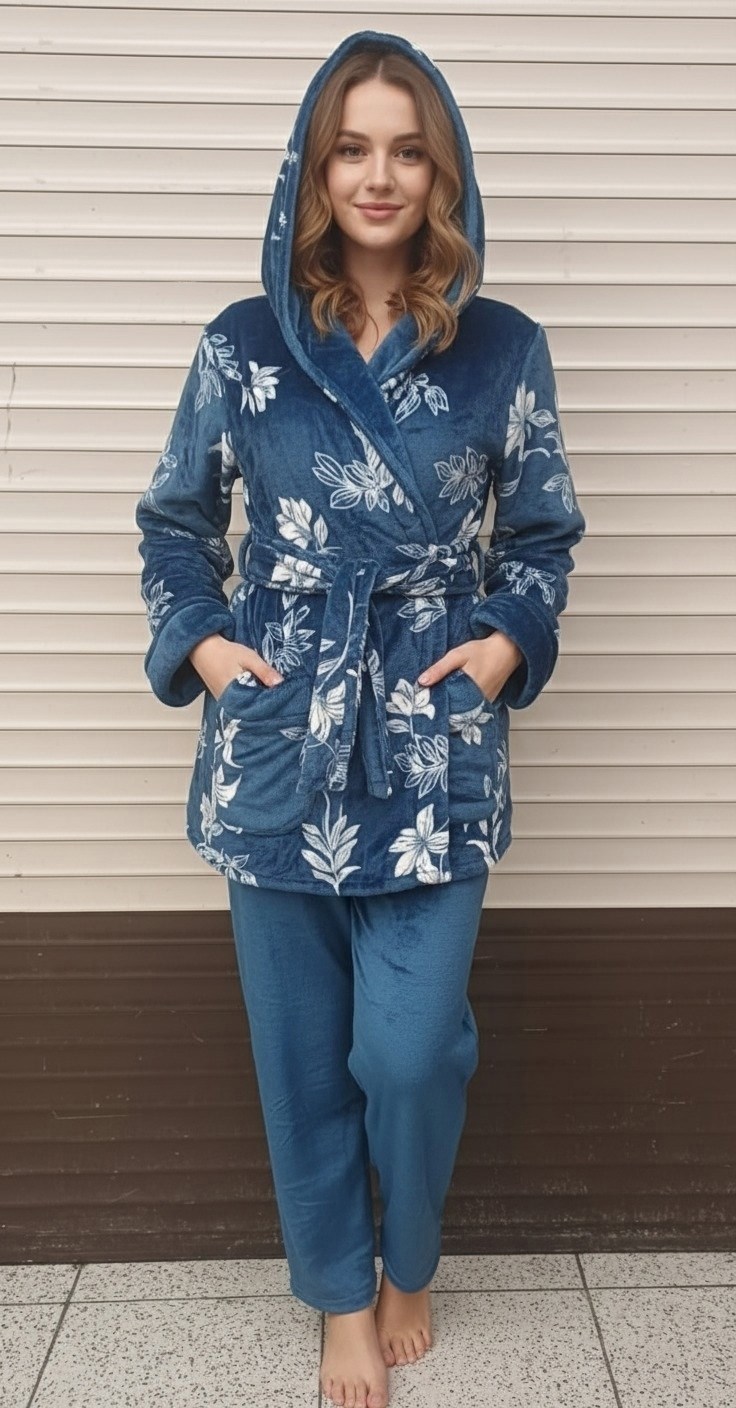 флисовый халат,халат женский,домашние костюмы,комплект пижама,комплект женских