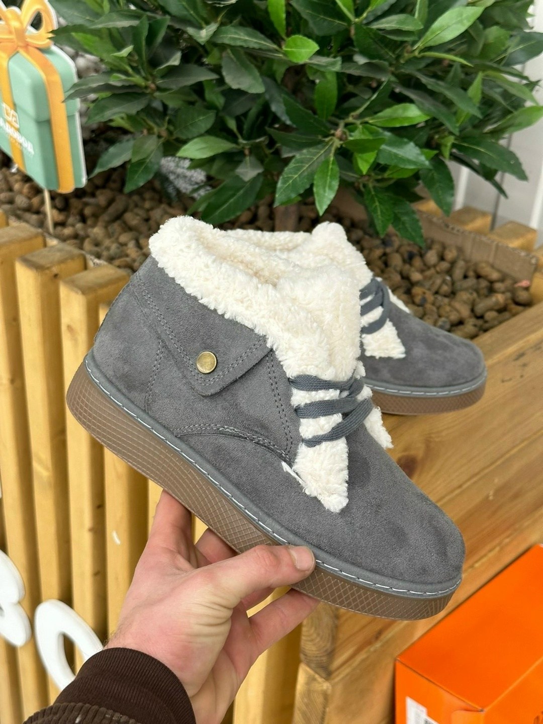 ,ботинки женские,ботинки эсприт женские серые на меху, повседневные,ботинка женские зимние