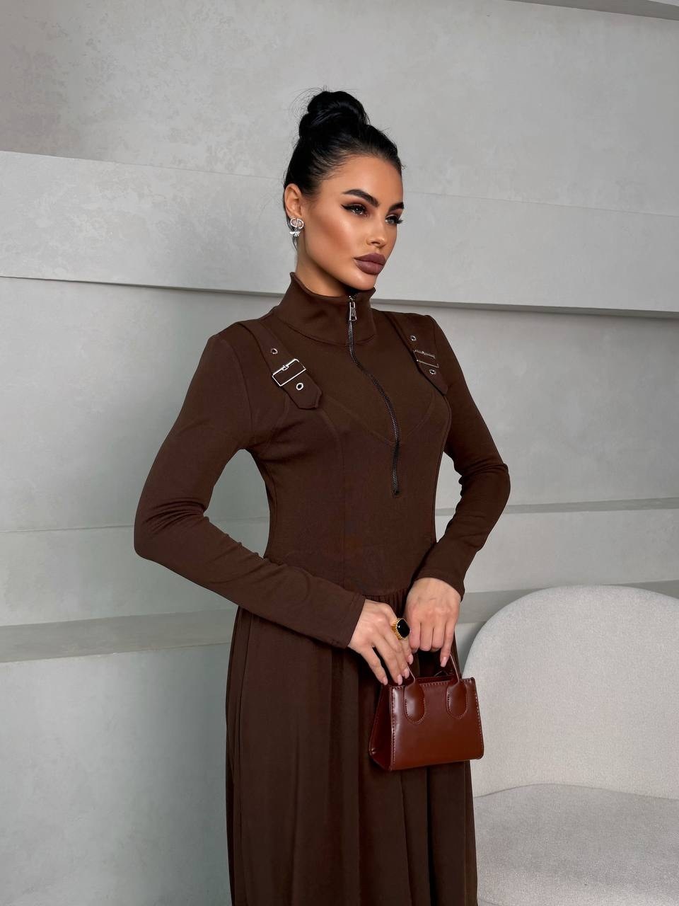 элегантное платье,стильное платье,платье женская,коричневое платье,трикотажное платье