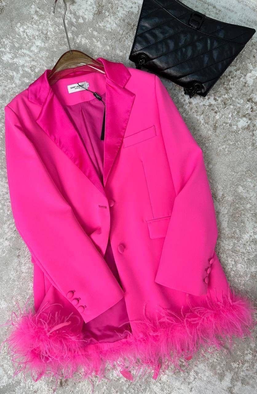 пиджак с перьями,платье пиджак,пиджак женский с перьями,платье пиджак с перьями,пиджак розовый
