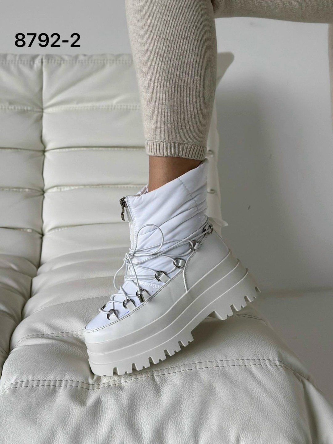 ,женские дутики,дутики белые,зимняя женская ,зимние дутики