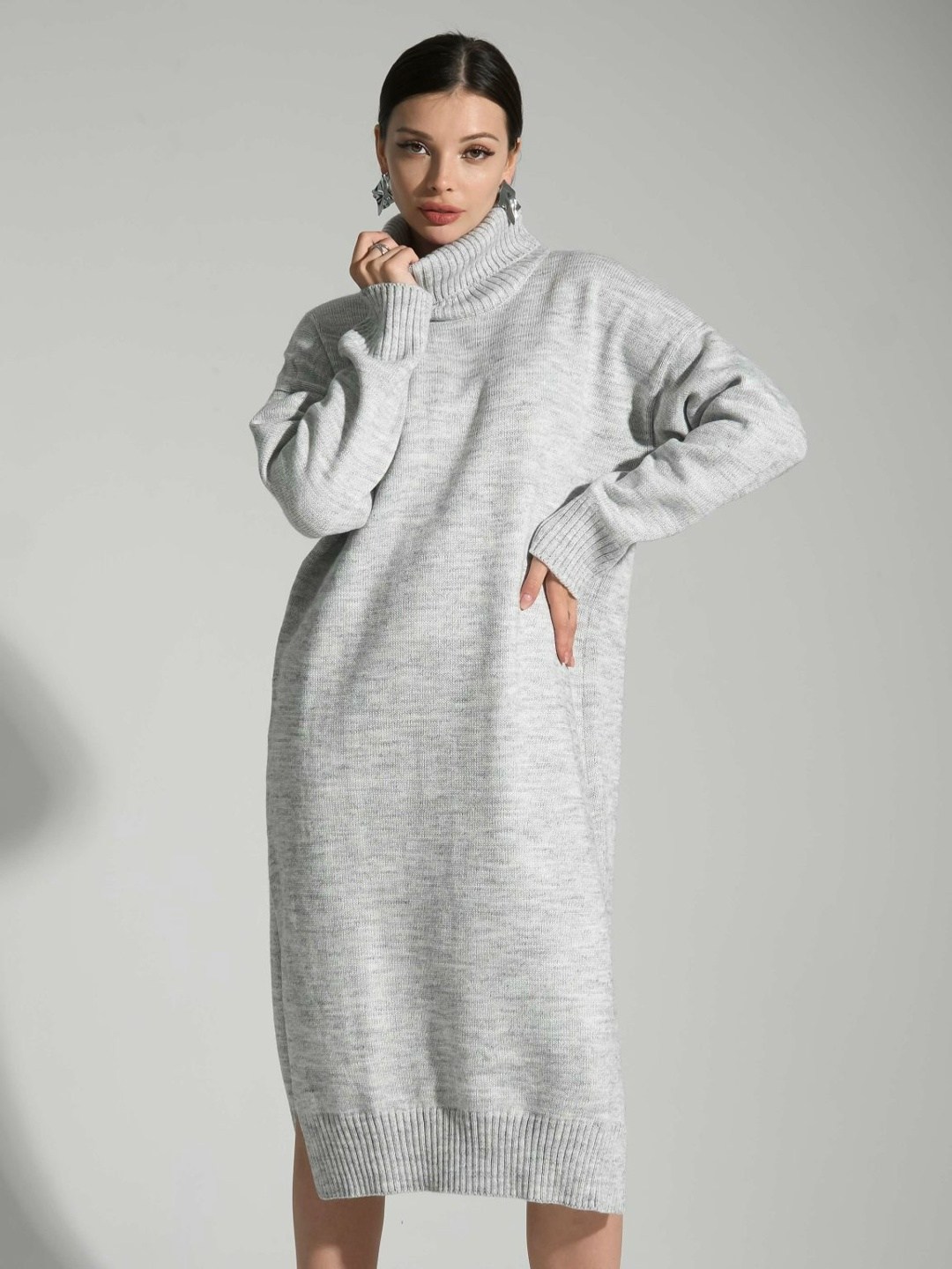 вязаное платье с высоким воротом,трикотажное платье,платье женское теплое вязаное,вязаное платье,теплое вязаное платье