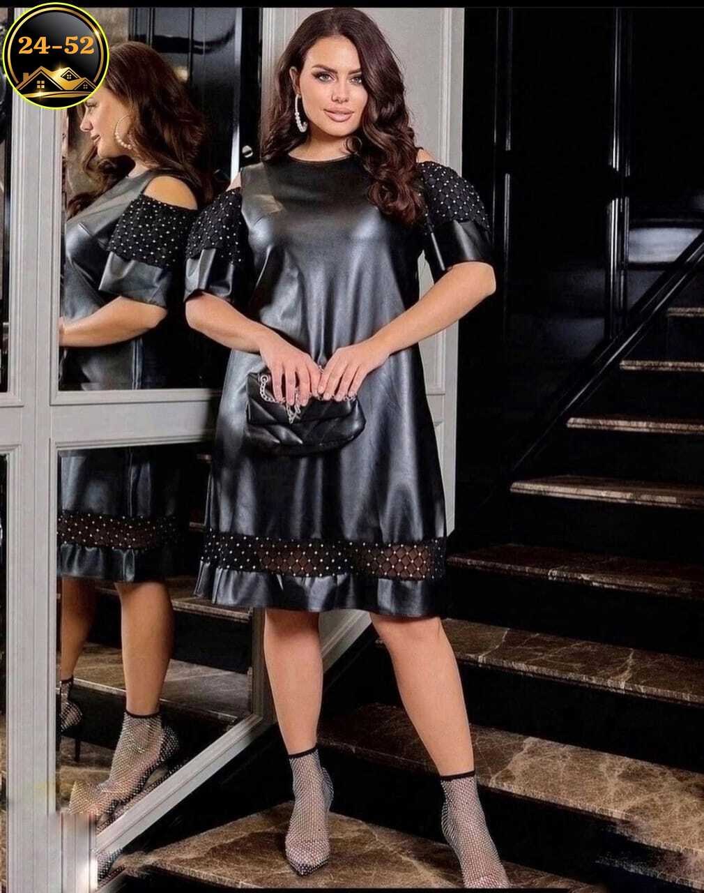 платье из экокожи,нарядное платье,платье женская,женское платье из экокожи,платье для полной женщины