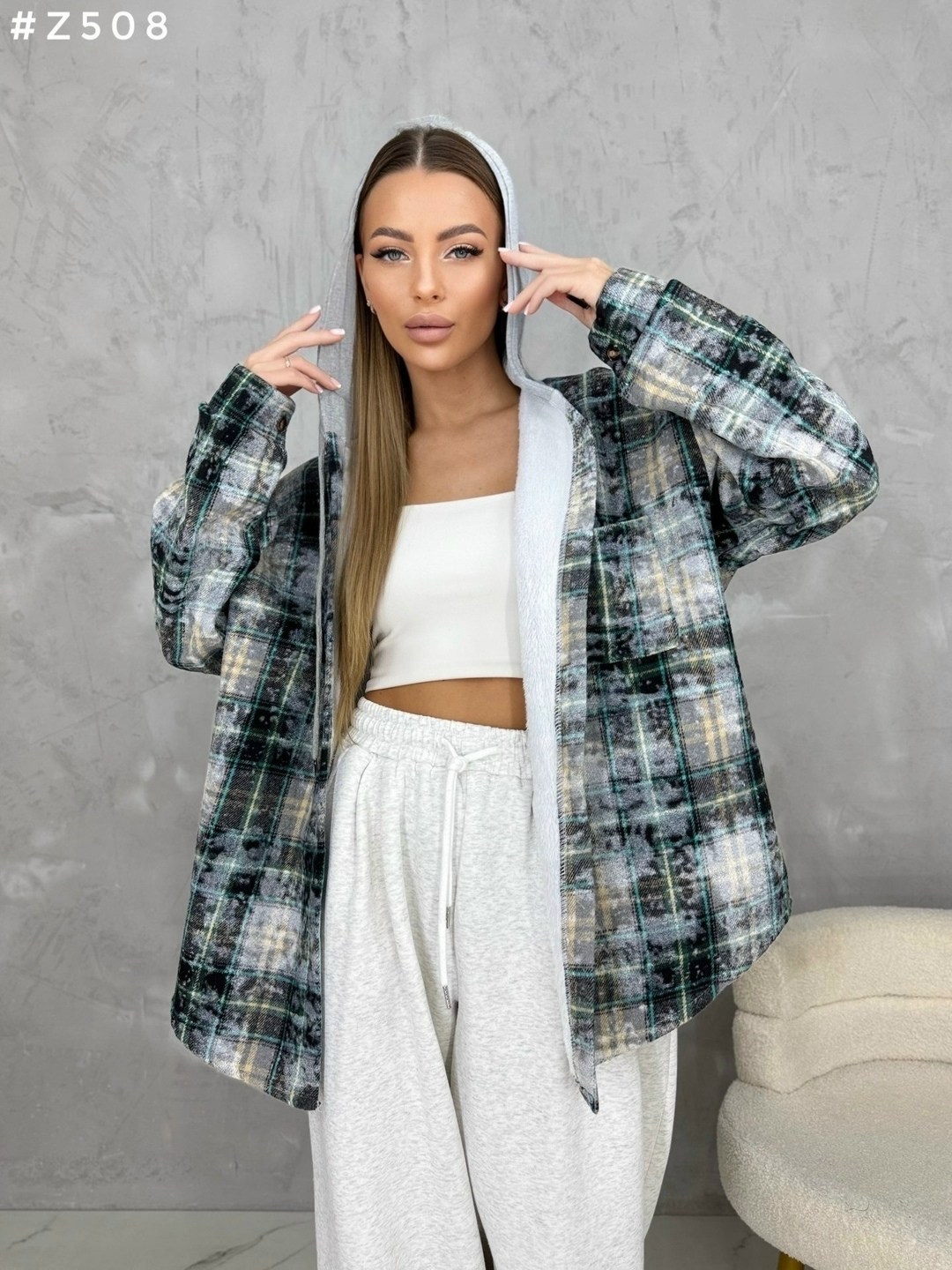 рубашка с капюшоном,рубашка женская в клетку оверсайз,рубашка оверсайз в клетку с капюшоном,рубашка теплая,женская рубашка