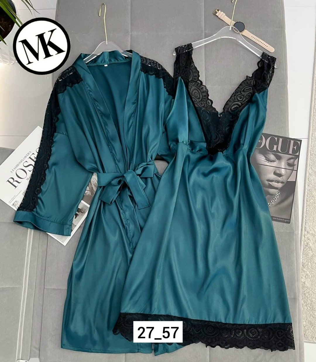 комплект халат и сорочка женская,женский шелковый халат,комплект с пеньюаром,комплект халат сорочка,женский пеньюар