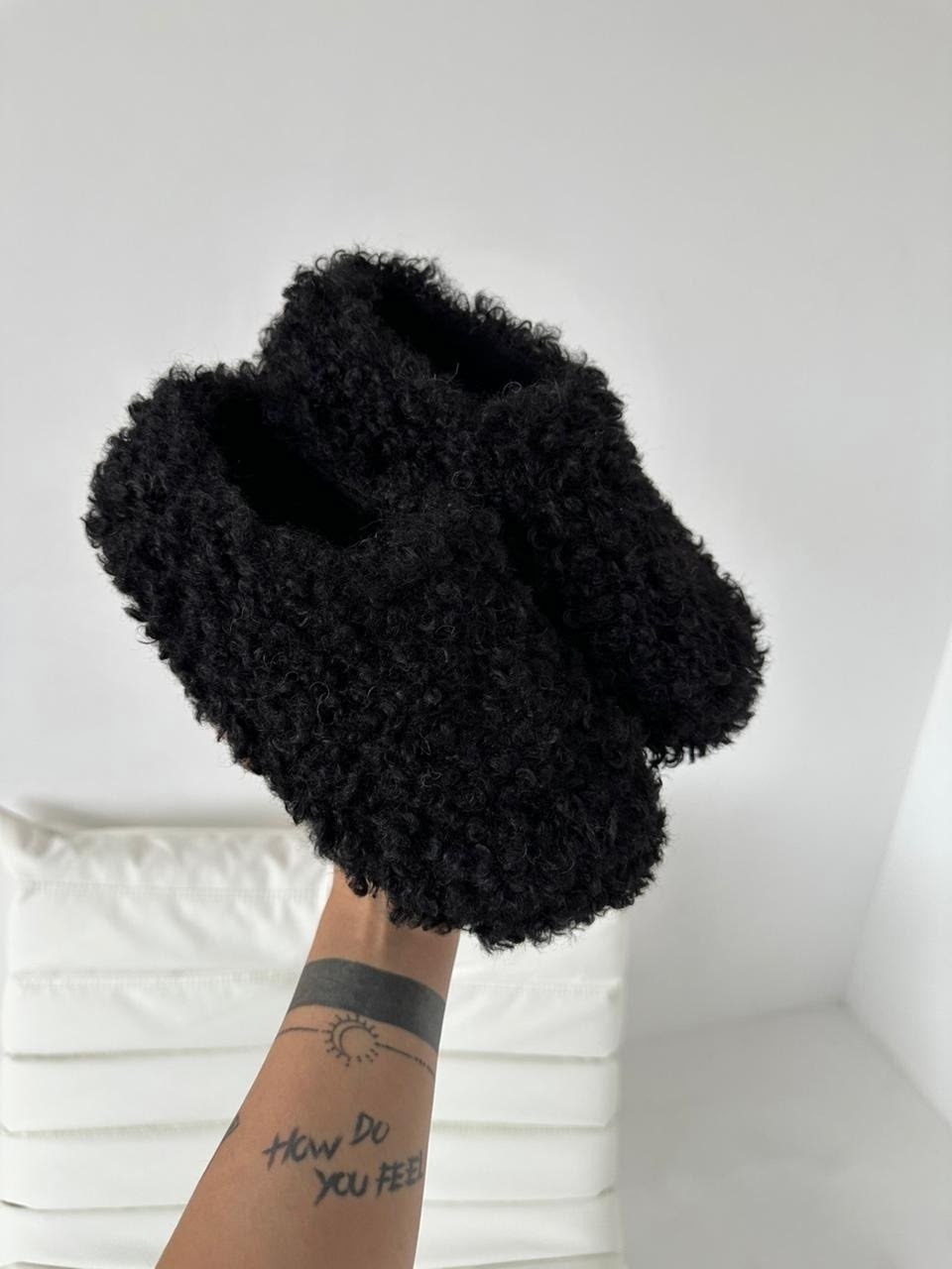 ,меховая ,вязаные тапочки,тапочки домашние,меховые туфли