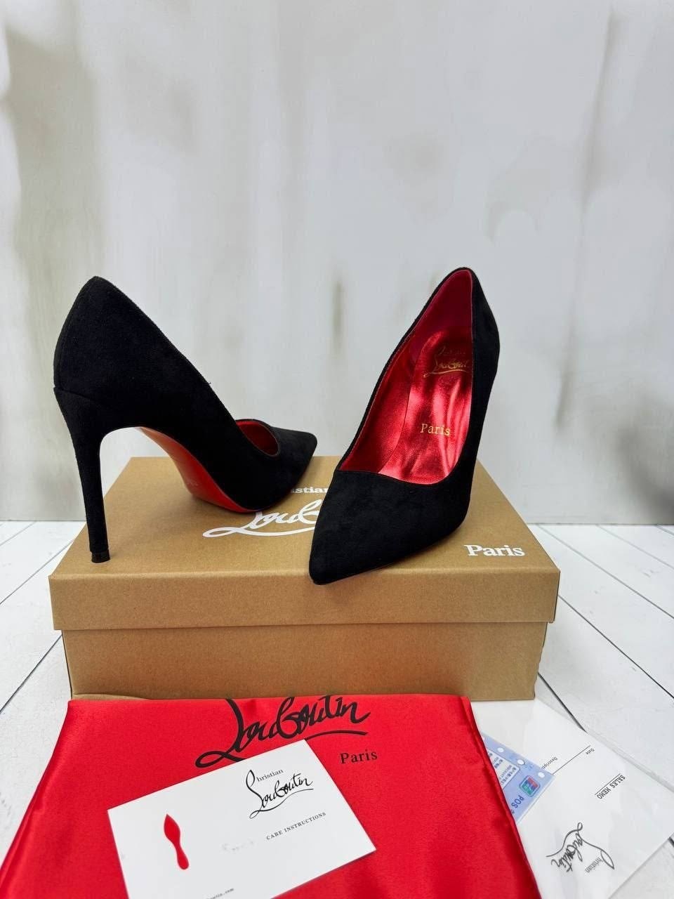 кристиан лабутен туфли замшевые черные,туфли christian louboutin,,женская ,туфли прада с красной подошвой