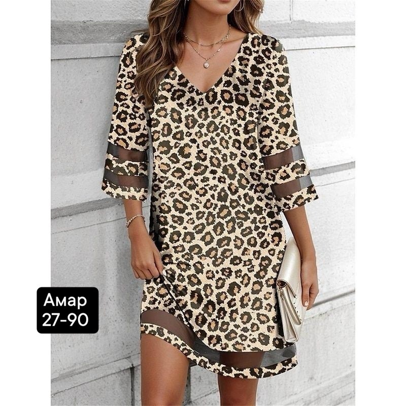 платье женский летний,платье с леопардовым принтом,платье туника,платье женское леопардовое,