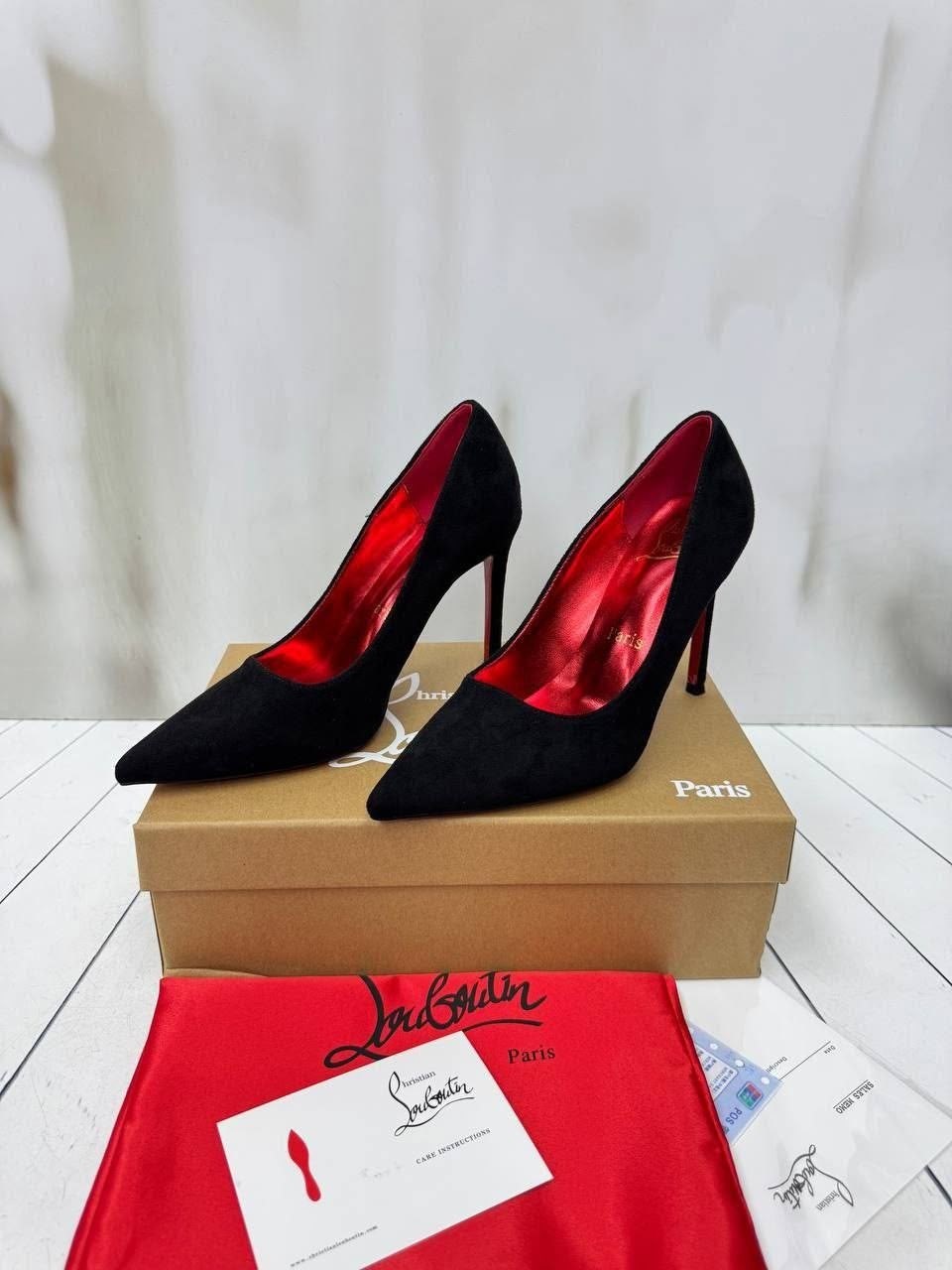 кристиан лабутен туфли замшевые черные,туфли christian louboutin,,женская ,туфли прада с красной подошвой
