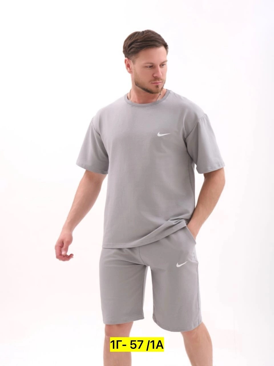 мужской костюм серый, ,спортивные костюмы,мужская мода,костюм спортивный мужской с шортами и футболкой