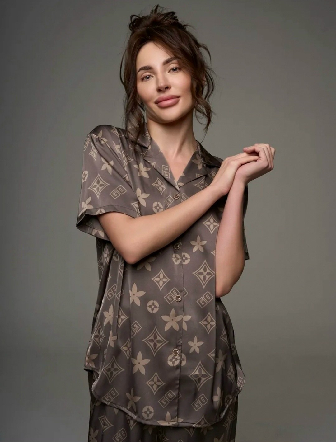 пижама со штанами и рубашкой шелковая домашняя,пижама шелковая со штанами silk mood,пижамы женски,пижама шелкова со штанами,пижама шелковая с брюками