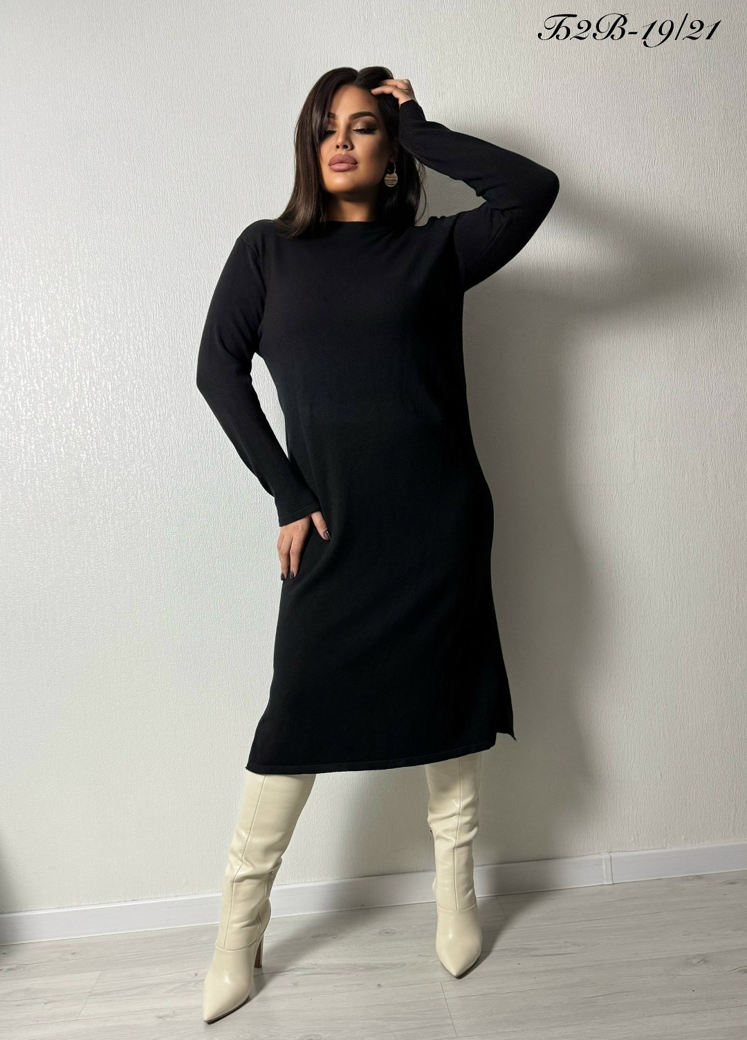 черное трикотажное платье,трикотажное платье,черное женское платье,трикотажное платье миди,вязаное платье