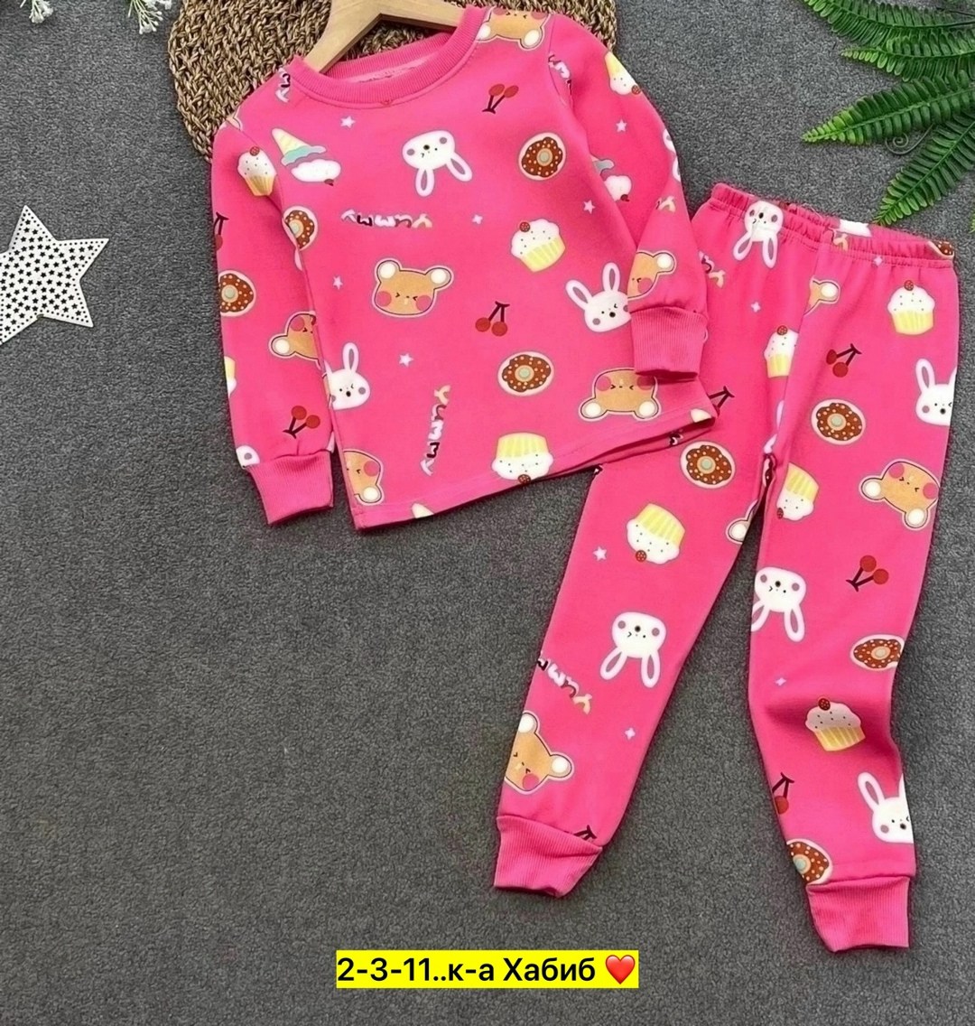 пижамы детские,пижама для девочек,пижама теплая,пижама детская,детская пижама для девочек