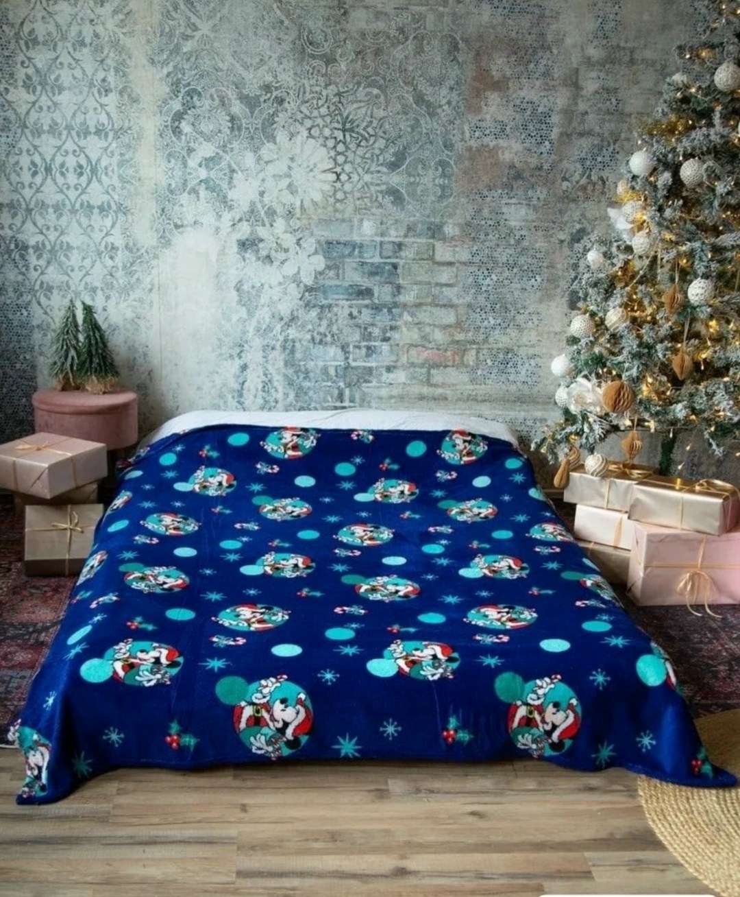 плед новогодний,комплект одеяло,комплект постельного белья,плед,постельного белья