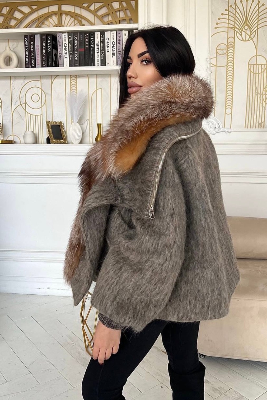 стильные пуховики,пуховики с мехом,стильная куртка,куртка женская