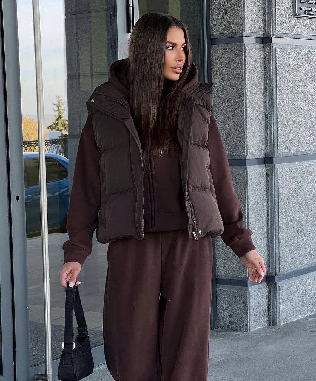 костюм тройка женский,жилеты,cпортивный костюм женский теплый,куртка модная,женские жилетки