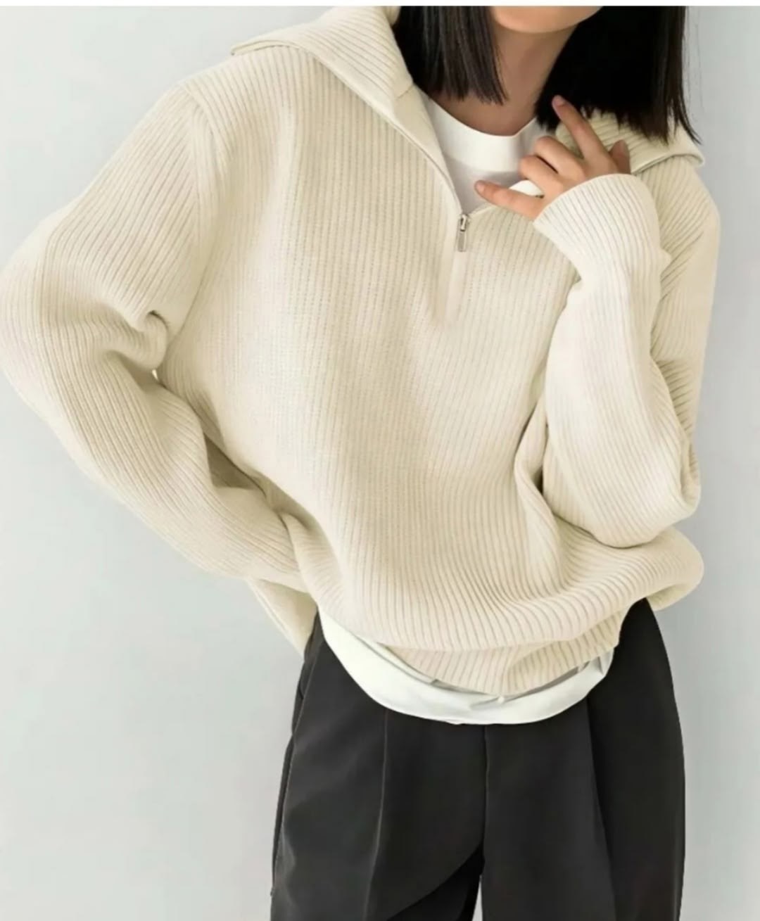 стильный свитер,свитер вязаный на молнии,кофта женская,джемпер на молнии вязаный,джемпер на молнии