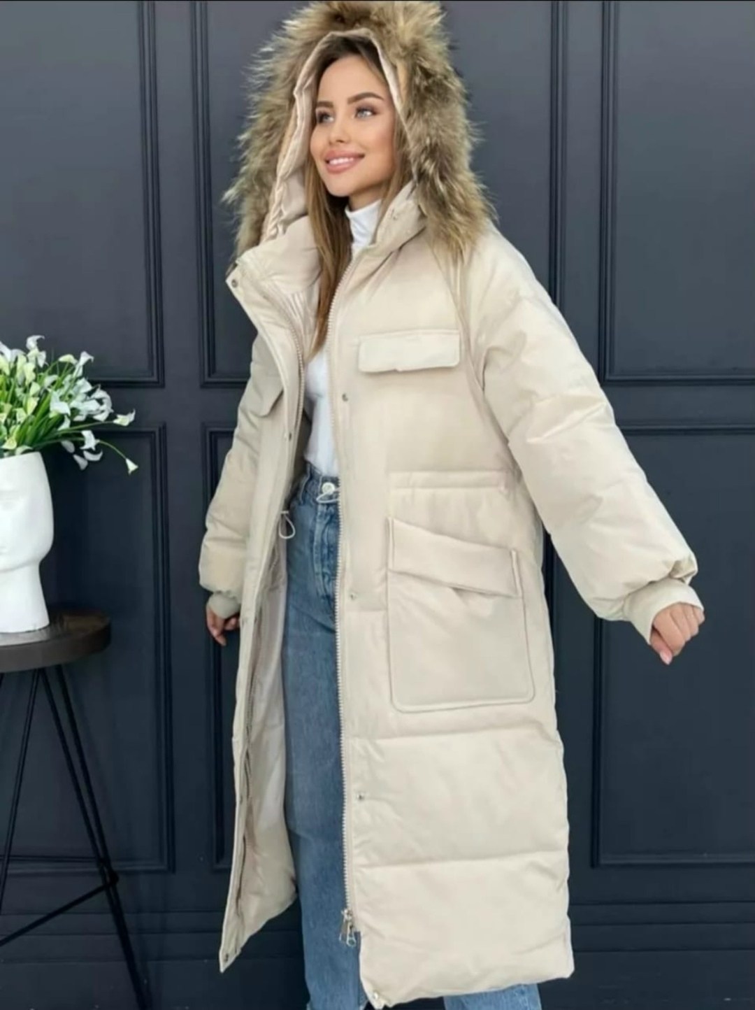 пуховик зимний длинный,пуховик зимний длинный с капюшон,пуховик зимний,удлиненная куртка,пуховик