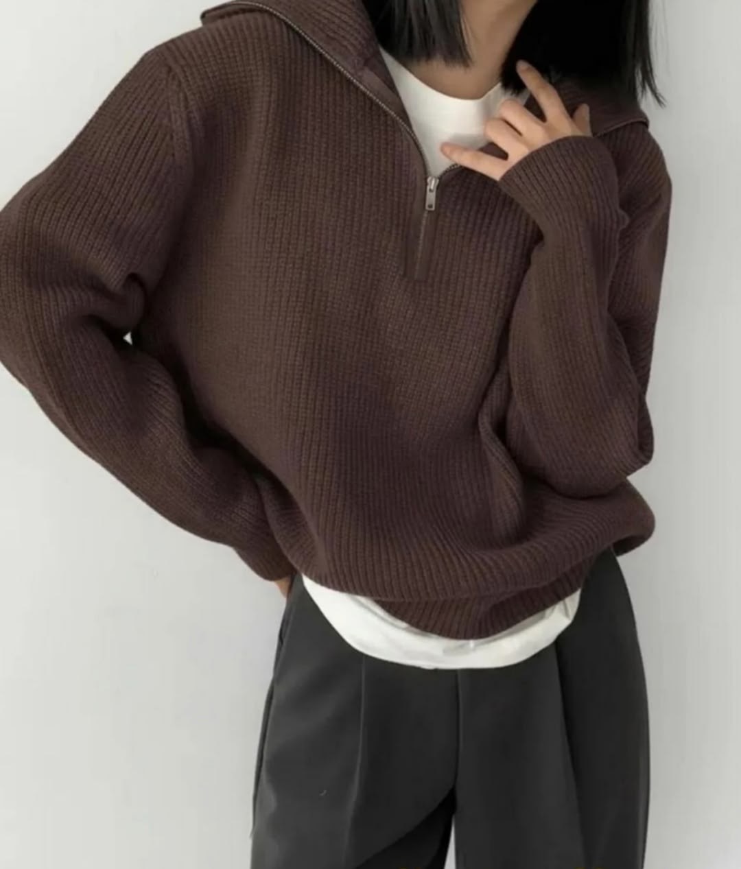 стильный свитер,свитер вязаный на молнии,кофта женская,джемпер на молнии вязаный,джемпер на молнии