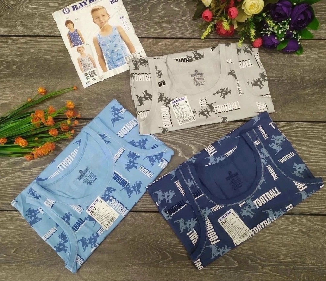 майка байкар для мальчика,майка для мальчика baykar,baykar майка для мальчика 2688,нижнее детское белье,комплект белья для мальчика майка трусы baykar